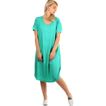 Dámské šaty TopMode Dámské jednobarevné plážové šaty i pro plnoštíhlé 475983