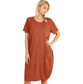 Dámské šaty TopMode Dámské jednobarevné plážové šaty i pro plnoštíhlé 794368