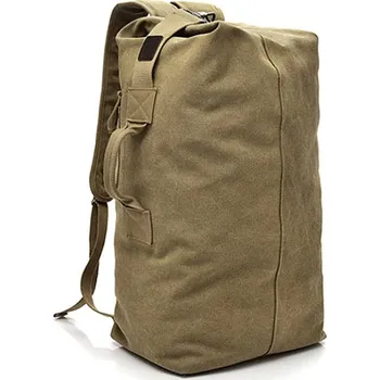 Městský batoh TopMode Plátěný prostorný batoh / taška 2 v 1 v army stylu 502856