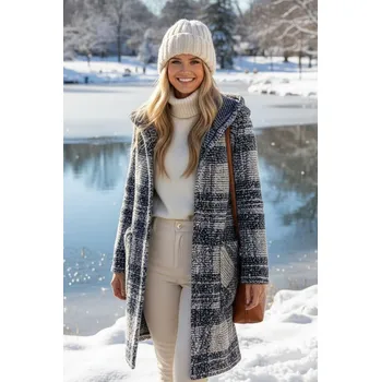 Dámský kabát TopMode Netradiční kabát s vlnou 775370