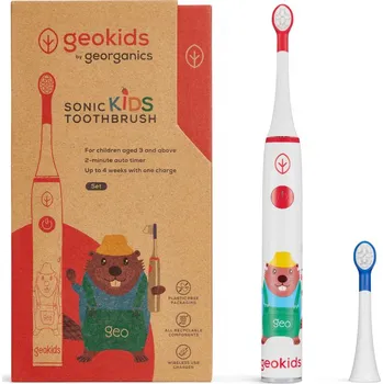 Zubní kartáček Georganics | Sonický zubní kartáček pro děti s náhradní hlavicí šetrná síla vibrací pro zdravý úsměv už od 3 let