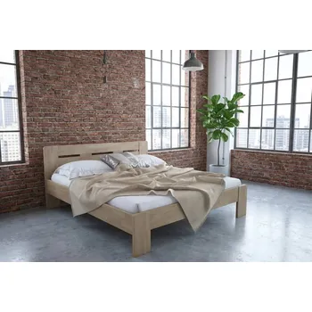 Postel Dřevěná postel BENITO 50+ z bukového, jasanového nebo dubového masivu výrobce světspánku.cz. Dostupná ve všech rozměrech, včetně atypických. 200x200, olej Ořech, jádrový buk