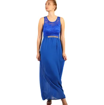 Dámské šaty TopMode Dlouhé šifonové šaty s krajkou 282764