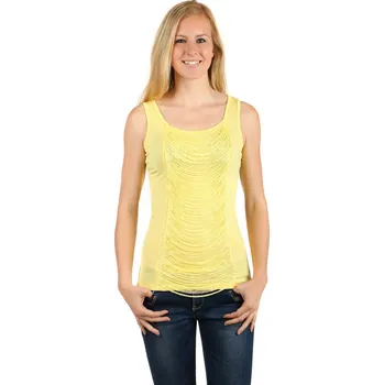 TopMode Dámské jednobarevné tílko s třásněmi 136496