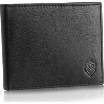 Peněženka Stevens peněženka z pravé kůže černá - muž