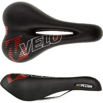 Sedlo na kolo Velo pánské sedlo Plush gel s dírou (černá)