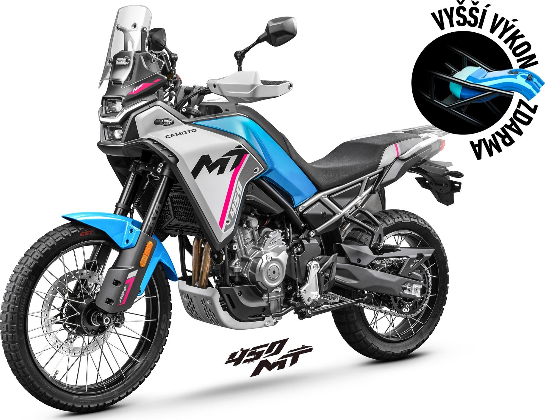 Motorka CFMOTO 450MT-R Barva: šedá +sportovní systém sání & sada pneu ZDARMA