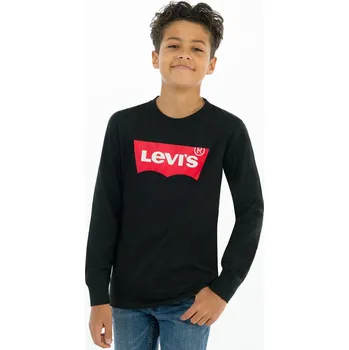 Chlapecké tričko Dětské tričko s dlouhým rukávem Levi's 9E8646.NOS.B černá 99X, vel. 176
