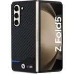 BMW 66264 BMW PU CARBON Zadní kryt pro Samsung Galaxy Z Fold 5 5G černý
