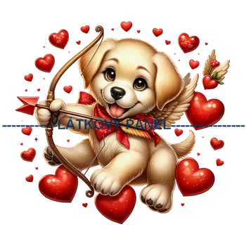 Látkový panel - Pejsek láska - LA-22 Velikost: 30x30cm, Materiál: Bavlna