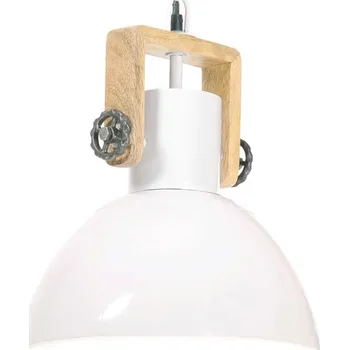 vidaXL Industriální závěsná lampa 25 W kulatá 30 cm E27 [320530] Barva: Bílá