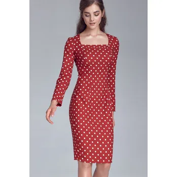 Dámské šaty TopMode Pouzdrové puntíkované šaty v retro vzhledu 490772