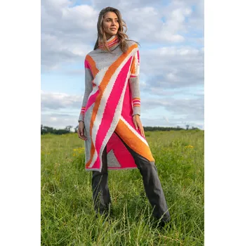 Dámské pončo TopMode Dlouhé pončo s rolákem 867240