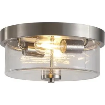 Koupelnové svítidlo Searchlight 66210-2SS Stropní koupelnové svítidlo PRESTON satin IP44