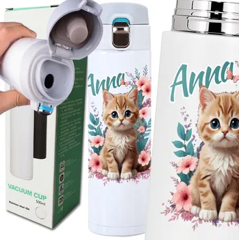 Termohrnek TERMOHRNEK TERMOS SLADKÉ KOČKY KOŤATA KOČKA CAT DÁREK MIKULÁŠ 500ml