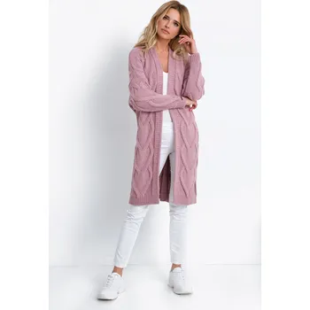 Dámský svetr TopMode Pohodlný dlouhý vlněný kardigan 860633