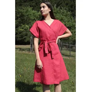 Dámské šaty Lotika Zavinovací šaty s krátkým rukávem 100% len 995900