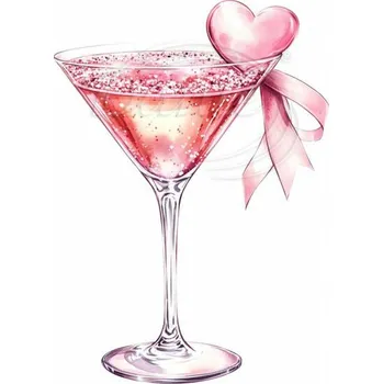 Textilní nažehlovací páska Dante Nažehlovačka Drink lásky - 9 x 12 cm