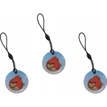 Přívěsek Na Klíče - Angry Birds 3 kusy TAG ID EM4100 125kHz