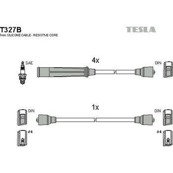 Zapalovací kabel Sada kabelů pro zapalování TESLA T327B