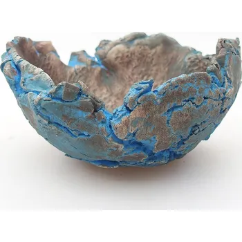 Květináč Keramická Skořápka 11 x 11 x 6,5 cm modrá