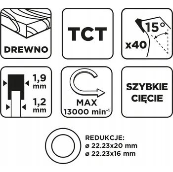 Pilový kotouč Kotouč pilový vidiový 125x22.23mm 40 zubů na dřevo a MDF GRAPHITE