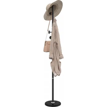 Věšák Stojan na kabáty černý 176 cm práškově lakované železo - 8721012408111