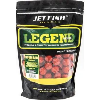 Boilies Boilie Jet Fish Legend Range_1kg_24mm_Robin Red_Brusinka