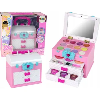 kreativní sada KOSMETICKÁ SADA NA LÍČENÍ PRO DĚTI V KUFŘÍKU, RŮŽOVÁ
