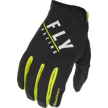 Moto rukavice FLY Racing Windproof Gloves Black/HI-Vis Yellow 3XL