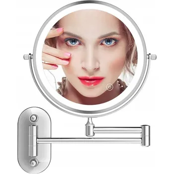 Zrcadlo Kosmetické zrcátko nástěnné zvětšovací s LED podsvícením X5 pro líčení