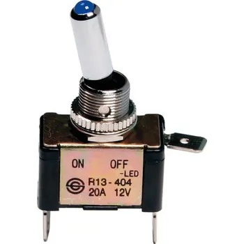 Spínač páčkový 12 V 20 A modrý č5