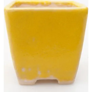 Květináč Mini bonsai miska 5 x 5 x 5 cm žlutá