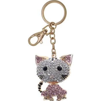 Bonbon Přívěsek na klíče zlatá kočka