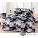 Šestidílné microtop povlečení 140x200+70x90+45x45 Mramor černošedý