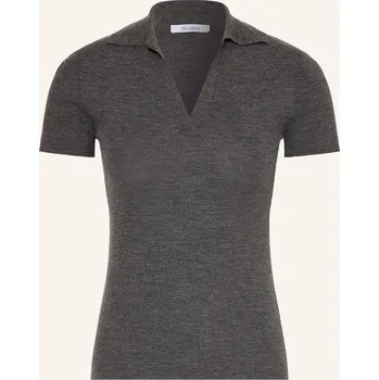 Dámská košile Max Mara Dámské Pletené Polo Tričko Albero, tmavě šedá, 36