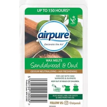 Vůně do bytu Airpure VOSKOVÉ VONNÉ KOSTKY Vosk Do Aromalampy Santalové Dřevo & Oud 8ks 0940