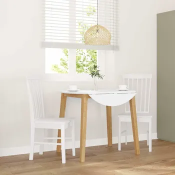 Jídelní židle Jídelní židle 2 ks bílé masivní dřevo gumové - 8721158561886