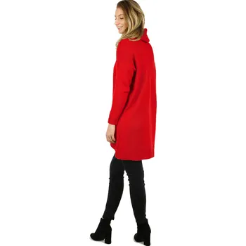 Dámský svetr TopMode Dámský dlouhý jednobarevný oversized rolák 760968
