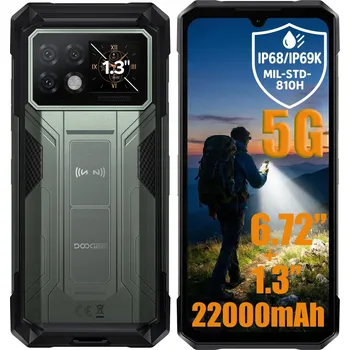 Mobilní telefon Vojenský pancéřový smartphone DOOGEE S200MAX 5G 16/512GB DUAL SIM NFC Android