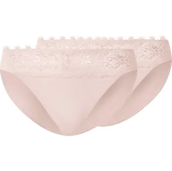 Kalhotky esmara® Dámské kalhotky s krajkou, 2 kusy (růžová, L(44/46))