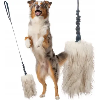 Hračka pro psa PŘETAHOVADLO PRO PSA hračka S AMORTIZÉREM a kožešinou, extra dlouhé XXL až 100 cm