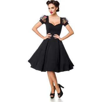 Dámské šaty TopMode Černé elegantní šaty i pro plnoštíhlé 893291