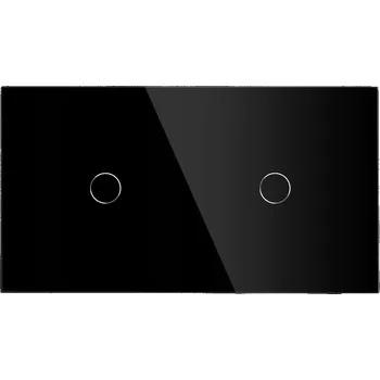 vypínač DOTYKOVÝ SPÍNAČ SVĚTLA DVOJITÝ SCHODIŠŤOVÝ + BĚŽNÝ 1+1 SKLENĚNÝ