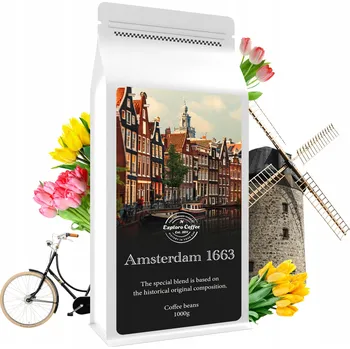 Káva Káva zrnková Arabica Exploro Coffee Amsterdam White Label 1000 g