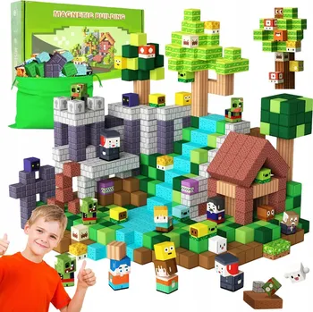 ostatní stavebnice STAVEBNICE PRO DĚTI MAGNETICKÉ NA STAVĚNÍ, SADA 100 KUSŮ