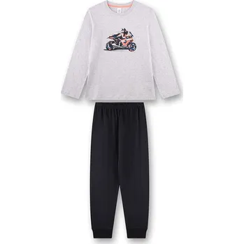 Chlapecké pyžamo Sanetta Grau/ Schwarz 794053 164