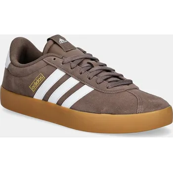 Pánské tenisky Nubukové tenisky adidas Vl Court JP7536 hnědá 88X, EUR 41 1/3