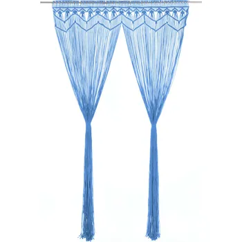 Závěs Macramé závěs modrý 140 x 240 cm bavlna - 8720286180891
