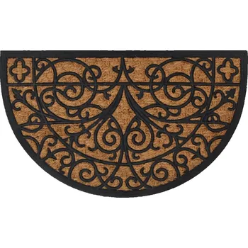 Rohožka Rohožka před dveře půlkruhová 45 x 75 cm guma a kokosové vlákno - 8721012224766